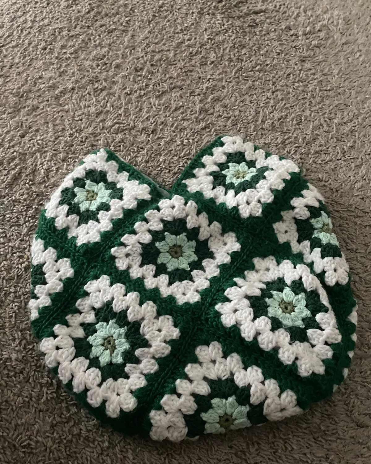 Green Granny Square Bag
